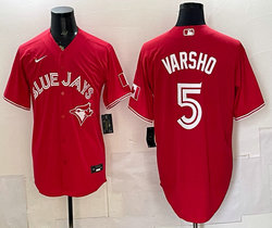 Nike Toronto Blue Jays #5 Daulton Varsho Red MLB Jersey
