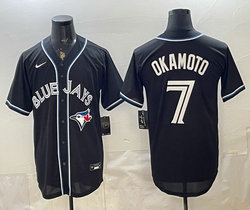 Nike Toronto Blue Jays #7 Kazuma Okamoto 2026 Fashion Replica Black Out Jersey