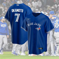 Nike Toronto Blue Jays #7 Kazuma Okamoto Blue Authentic Stitched MLB Jersey