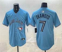 Nike Toronto Blue Jays #7 Kazuma Okamoto Light Blue Authentic Stitched MLB Jersey