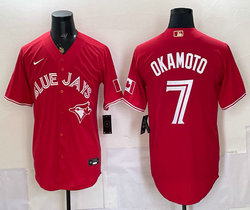 Nike Toronto Blue Jays #7 Kazuma Okamoto Red MLB Jersey