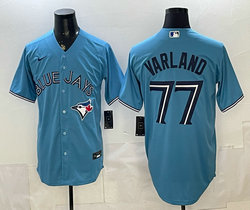 Nike Toronto Blue Jays #77 Louis Varland Light Blue Authentic Stitched MLB Jersey