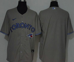 Nike Toronto Blue Jays Blank Gray Game Authentic Stitched MLB Jersey