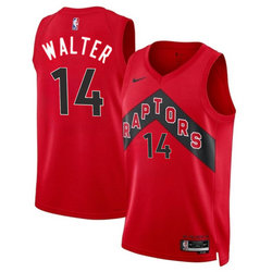 Nike Toronto Raptors #14 Ja’Kobe Walter Red 2024 Draft Icon Edition Stitched Basketball Jersey