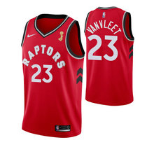 Nike Toronto Raptors #23 Fred VanVleet Red Game With Finals Champion Patch Authentic Stitched NBA Jersey