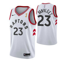 Nike Toronto Raptors #23 Fred VanVleet White Game With Finals Champion Patch Authentic Stitched NBA Jersey
