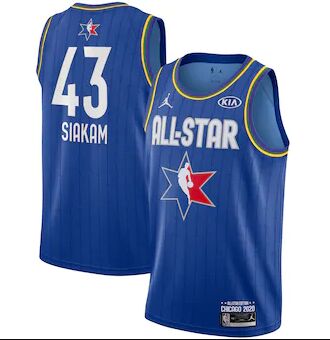 Toronto Raptors #43 Pascal Siakam Blue 2020 All star Authentic Stitched NBA Jersey