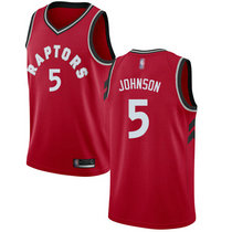 Nike Toronto Raptors #5 Stanley Johnson Red Game Authentic Stitched NBA Jersey