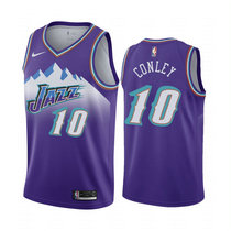 Nike Utah Jazz #10 Mike Conley Purple Game Authentic Stitched NBA Jersey