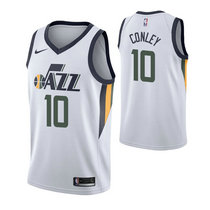 Nike Utah Jazz #10 Mike Conley White Game Authentic Stitched NBA Jersey