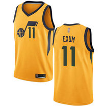 Nike Utah Jazz #11 Dante Exum Gold Game Authentic Stitched NBA Jersey