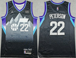 Jordon Utah Jazz #22 Darryn Peterson Black 2026 Draft Statement Edition Stitched Basketball Jersey