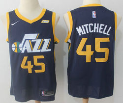 Nike Utah Jazz #45 Donovan Mitchell Navy Game With Advertising Authentic Stitched NBA Jersey