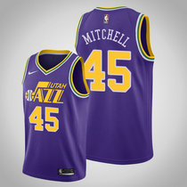 Nike Utah Jazz #45 Donovan Mitchell Purple Game Authentic Stitched NBA Jersey