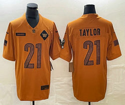 Nike Washington Commanders #21 Sean Taylor 2023 Brown Salute To Service Authentic Stitched NFL Jersey