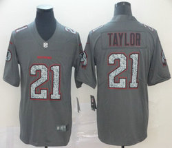 Nike Washington Redskins #21 Sean Taylor Gray Fashion Static Authentic Stitched NFL Jersey