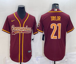 Nike Washington Redskins #21 Sean Taylor Red Joint Authentic Stitched baseball jersey