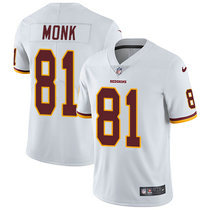 Nike Washington Redskins #81 Art Monk White Vapor Untouchable Limited Authentic Stitched NFL Jersey