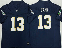 Notre Dame Fighting Irish #13 CJ Carr Navy 2026 Limited Stitched Jersey