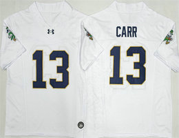Notre Dame Fighting Irish #13 CJ Carr White 2026 Limited Stitched Jersey