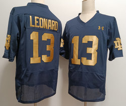 Notre Dame Fighting Irish #13 Riley Leonard Navy Stitched NCAA Jersey