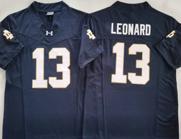 Notre Dame Fighting Irish #13 Riley Leonard Navy Stitched NCAA Jersey