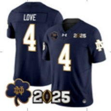 Notre Dame Fighting Irish #4 Jeremiyah Love 2025 Blue Stitched NCAA Jersey