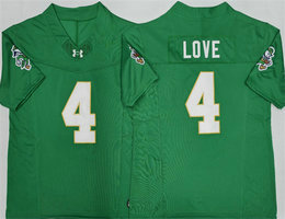Notre Dame Fighting Irish #4 Jeremiyah Love Green 2026 F.U.S.E. Limited Stitched Jersey