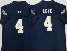 Notre Dame Fighting Irish #4 Jeremiyah Love Navy 2026 F.U.S.E. Limited Stitched Jersey