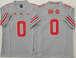 Ohio State Buckeyes #0 OH-IO Gray Jersey