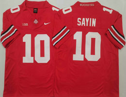 Ohio State Buckeyes #10 Julian Sayin Red Authentic Stitched NCAA Jersey