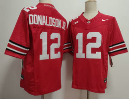 Ohio State Buckeyes #12 CJ Donaldson Jr. Red College Football Game Jersey
