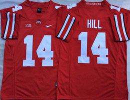 Ohio State Buckeyes #14 K.J. Hill Red Stitched NCAA Jersey
