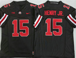 Ohio State Buckeyes #15 Chris Henry Jr Black Limited Stitched Jersey