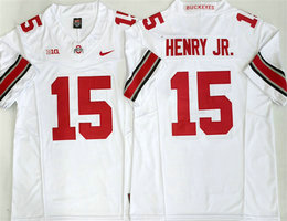 Ohio State Buckeyes #15 Chris Henry Jr White Limited Stitched Jersey