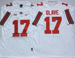 Ohio State Buckeyes #17 Chris Olave White Vapor Untouchable Stitched College Jersey