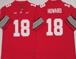 Ohio State Buckeyes #18 Will Howard Red 2023 F.U.S.E Stitched NCAA Jersey