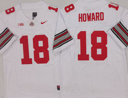 Ohio State Buckeyes #18 Will Howard White 2023 F.U.S.E Stitched NCAA Jersey