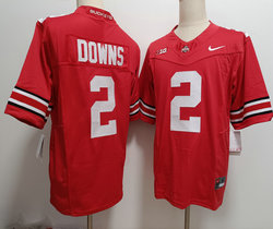 Ohio State Buckeyes #2 Caleb Downs Red F.U.S.E Stitched NCAA Jersey