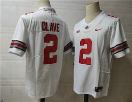 Ohio State Buckeyes #2 Chris Olave White Vapor Untouchable Authentic Stitched NCAA Jersey
