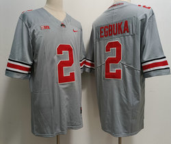 Ohio State Buckeyes #2 Emeka Egbuka Gray Vapor Untouchable Stitched College Jersey