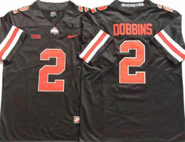Ohio State Buckeyes #2 J.K. Dobbins Black Red number Vapor Untouchable Stitched College Jersey