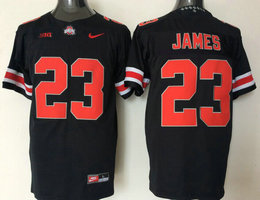 Ohio State Buckeyes #23 Lebron James Black(Red No.) Stitched NCAA Jersey