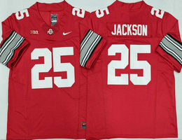 Ohio State Buckeyes #25 Bo Jackson Red Authentic Stitched NCAA Jersey