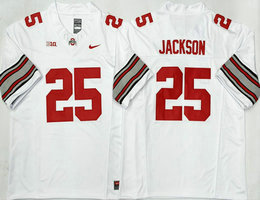 Ohio State Buckeyes #25 Bo Jackson White Authentic Stitched NCAA Jersey