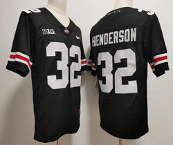 Ohio State Buckeyes #32 TreVeyon Henderson Black (White number) College Football Jersey