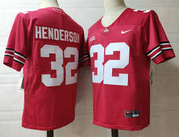 Ohio State Buckeyes #32 TreVeyon Henderson Red College Football Jersey