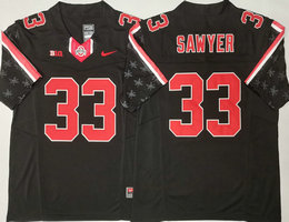 Ohio State Buckeyes #33 Jack Sawyer Black 2025 College Football Jersey