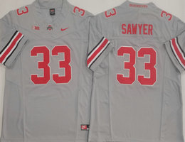 Ohio State Buckeyes #33 Jack Sawyer Gray College Football Jersey