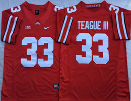 Ohio State Buckeyes #33 Master Teague III Red Vapor Untouchable College Football Jersey